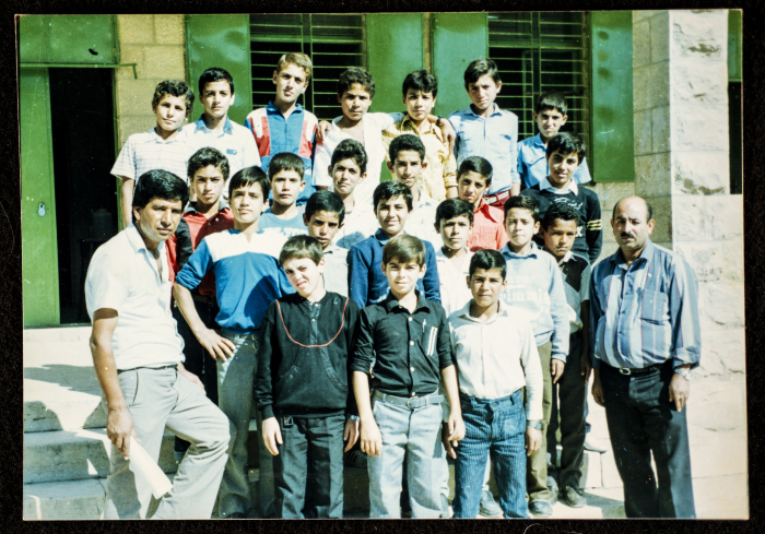 Musa Sanad with His Students of Artas Boys' Secondary School 