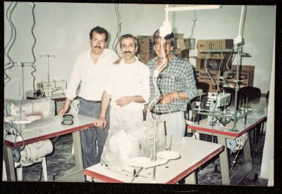 Musa Sanad at the Sewing Training Centre
