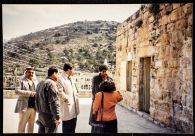 Musa Sanad with Others in front of Children of Artas Kindergarten