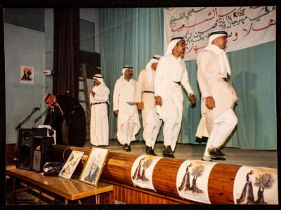 فرقة إحياء التراث من قرية أرطاس على مسرح جامعة بيت لحم