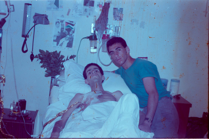 Muhammad Atallah al-Isa on a Hospital Visit to Muhammad abu Aker at al-Makassed Hospital 