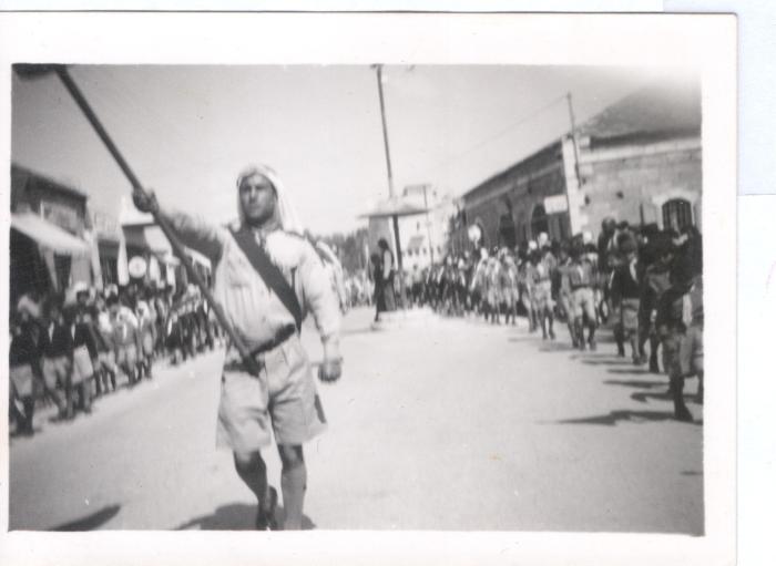A Photograph of a Scout Parade by Sareyyet Ramallah, 1950s