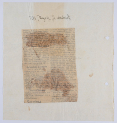 A Newspaper Clipping, "Text of a Security Council Resolution", 1951 