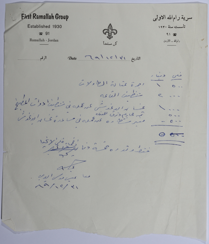 A Document Consisting of Different Expenses by Sareyyet Ramallah 