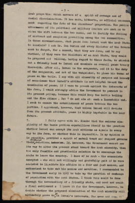 a Letter from Elyas Kusa to the Editor of The Jerusalem Post, July 1950