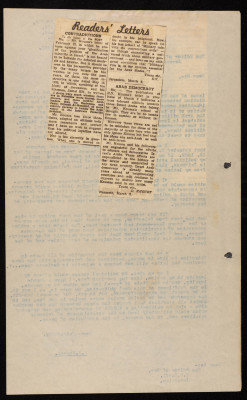 "Dual Loyalty", a Newspaper Clipping from the Jerusalem Post, 1955
