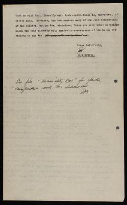 "Israel Nationality Law", a Letter by Ilyas Kusa to the Editor of the Jerusalem Post, May 1952