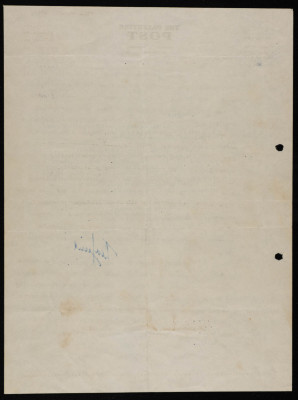 A Formal Letter by the Editor of the Jerusalem Post to Ilyas Kusa, 1949