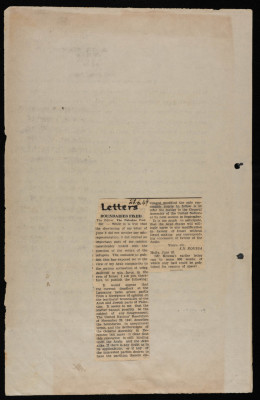 A Formal Letter Addressed by Ilyas Kusa to the Editor of the Jerusalem Post, 1949