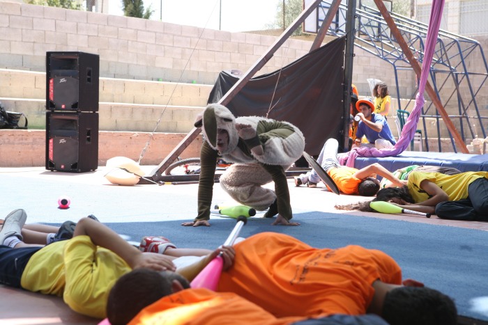 A Glimpse of a Performance by the Palestinian Circus School in Jalazone Refugee Camp