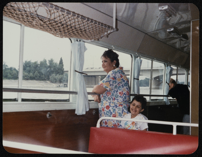 Samya Bamya with Her Daughter Rana in Cairo 
