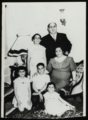 A Photograph of "the Bamya Family at Their House in Beirut", 1955