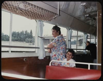 Samya Bamya with Her Daughter Rana in Cairo 
