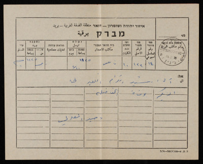 A Telegram of Sympathy to Saʿadeh Irshid Upon his Mother