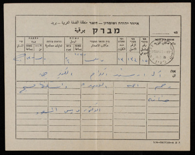A Telegram of Sympathy to Saʿadeh Irshid Upon his Mother