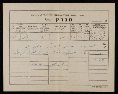 A Telegram of Sympathy to Saʿadeh Irshid Upon his Mother