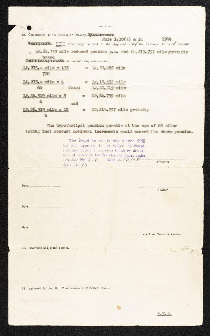 Ibrahim Qassiseh's Retirement Benefits