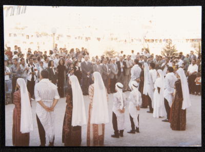 Hannouneh Troupe Performing in the Yard of the Arab Model Schools in Amman
