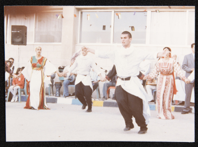 Hannouneh Troupe Performing in the Yard of the Arab Model Schools in Amman
