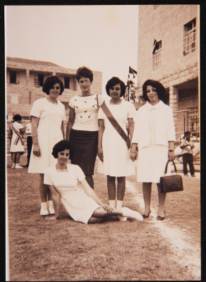 Georgette Khury at a Sports Show in Birzeit College