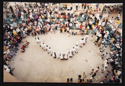Hannouneh Troupe Performing in the Yard of the Arab Model Schools in Amman
