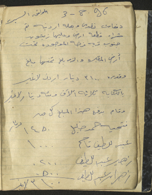 A Document Detailing Payments for the Sale of Land 