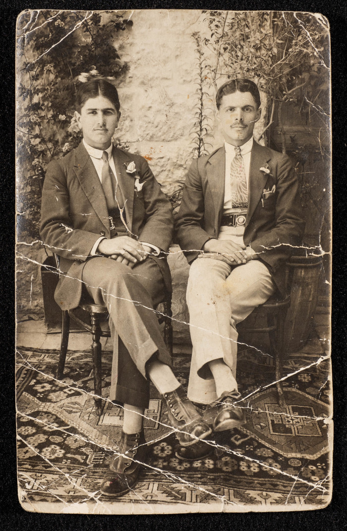 A Photograph of Adel Aweidah and His Colleague 