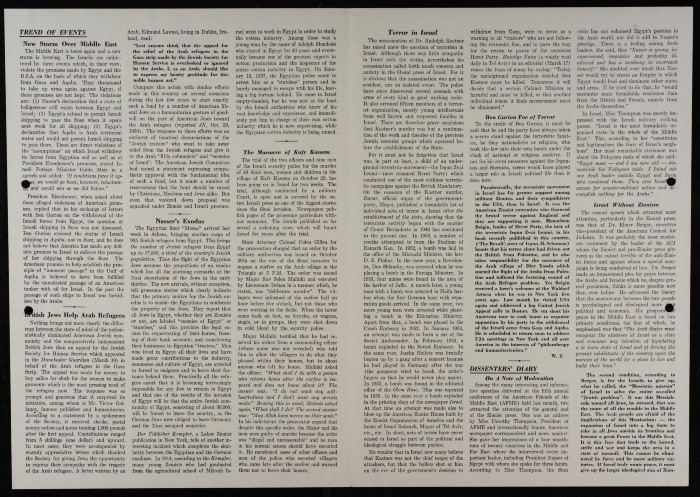 A Jewish Newsletter Published in Washington, DC, April 1957
