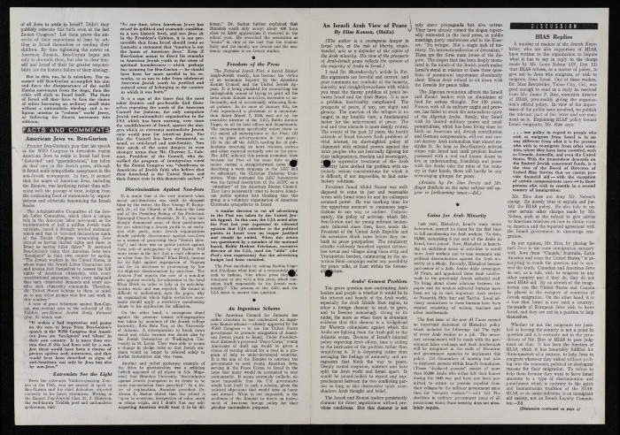 A Jewish Newsletter Published in Washington, DC, January 1961

