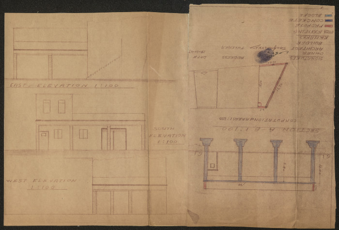 Yusef al-Hamdan's House Plan Issued by Tulkarm Municipality, 1938
