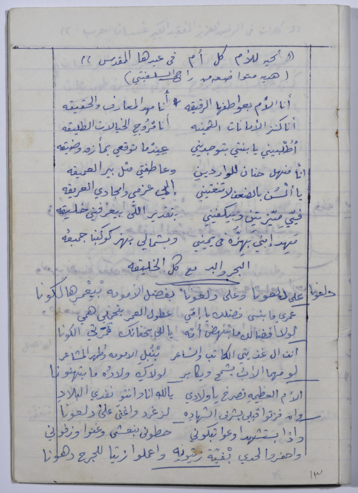 قصيدة بعنوان: تحية للأم كل أم في عيدها المقدس