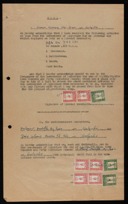 اعلان صادر عن قوات الشرطة الفلسطينية الانتدابية عام 1948