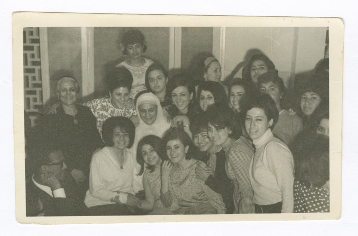 A Photograph of Haifa Irshaid and the Islamic Female Students House with its Headmistress Mufidah Abder-Rahman