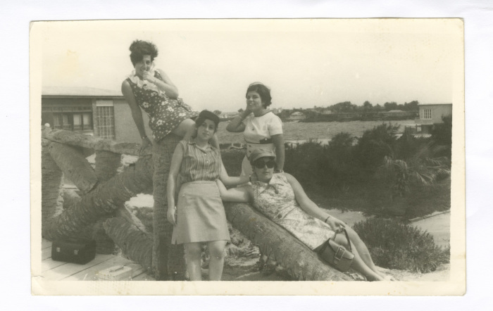 A Photograph of Haifa Irshaid with Colleagues on a Visit to the Women of Islam Society, Cairo