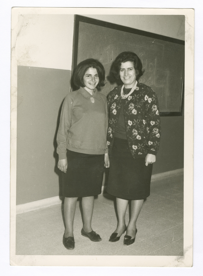 A Photograph of Wijdan ash-Shamy and Ghada Rashid at Dar al-Muallimeen