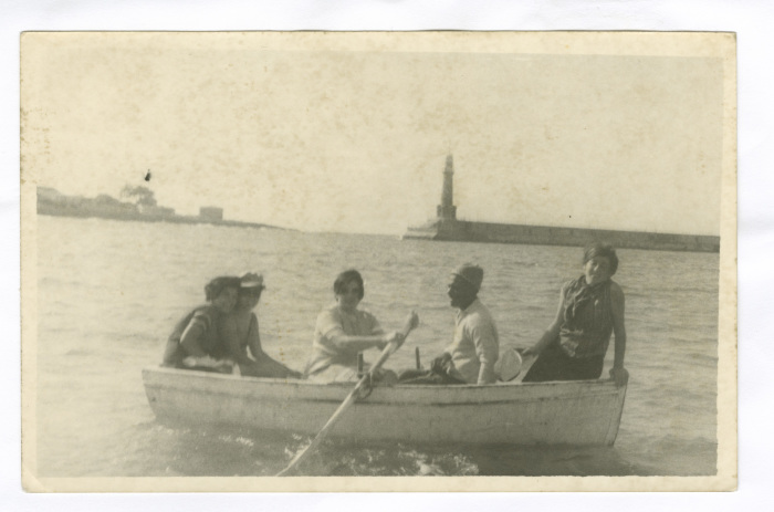A Photograph of Haifa Irshaid on a Trip to Alexandria with Colleagues 