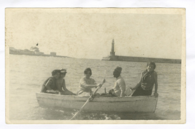 A Photograph of Haifa Irshaid on a Trip to Alexandria with Colleagues 