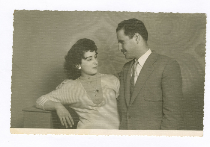 A Photograph of Haifa Irshaid's Uncle Fayez with His Fiance Wijdan 