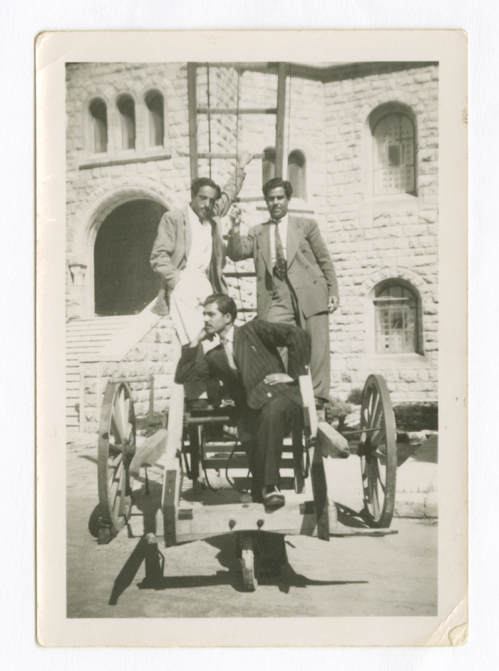 A Photograph of Anton Hanna with Friends in Jerusalem 