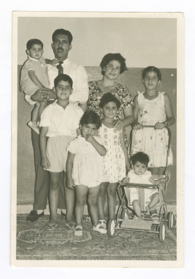 A Photograph of Anton Hanna and His Family in Saudi Arabia