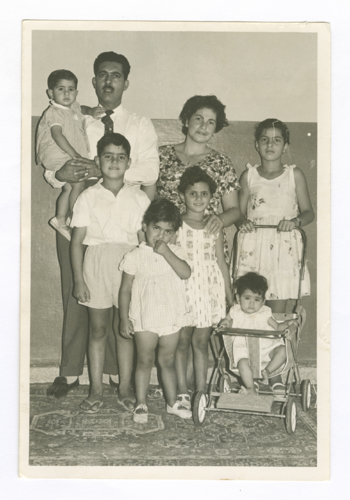 A Photograph of Anton Hanna and His Family in Saudi Arabia