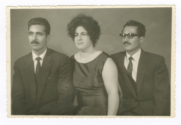 Anton Hanna with His Brother Butrus and His Wife Niʿmeh