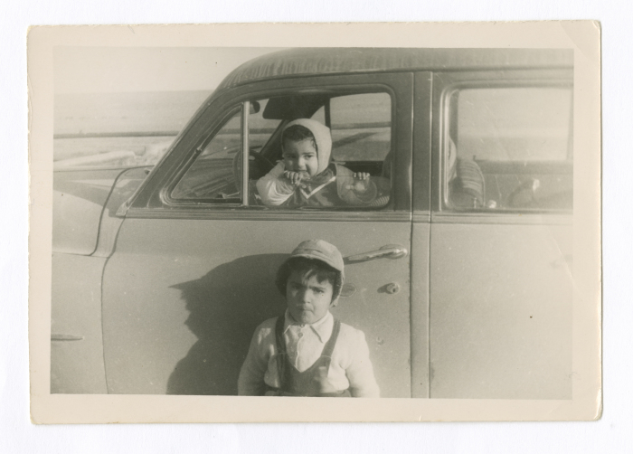 A Photograph of Anton Hanna's Children Jiryes and Mary in Saudi Arabia 