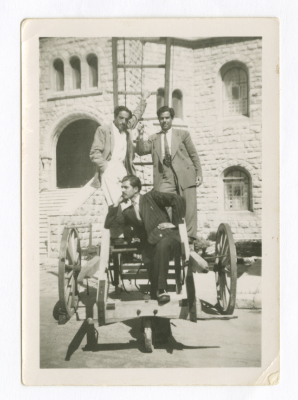 A Photograph of Anton Hanna with Friends in Jerusalem 