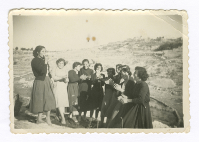A Photograph of a Group of Women in Tayibe Mountains 