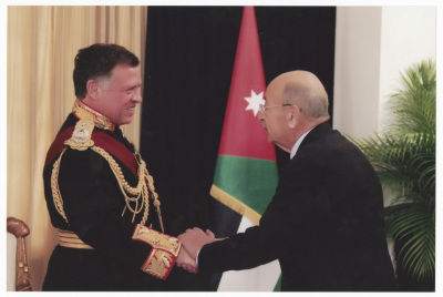 A Photograph of ʿĀdel Irshaid with King Abdallah of Jordan 