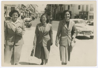 Hala and Domia Khalil Sakakini With Their Friend, Beirut