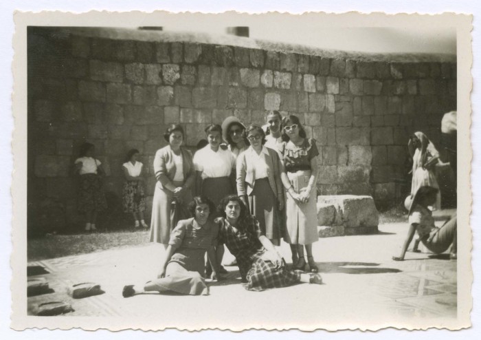 Domia and Hala Khalil Sakakini with their Colleagues 