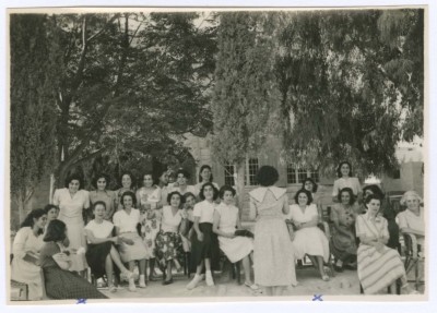 Domia and Hala Khalil Sakakini Among a Group of Teachers from the Friends School