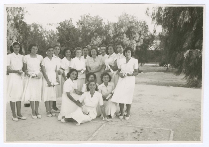 Domia Khalil Sakakini Among her Students 